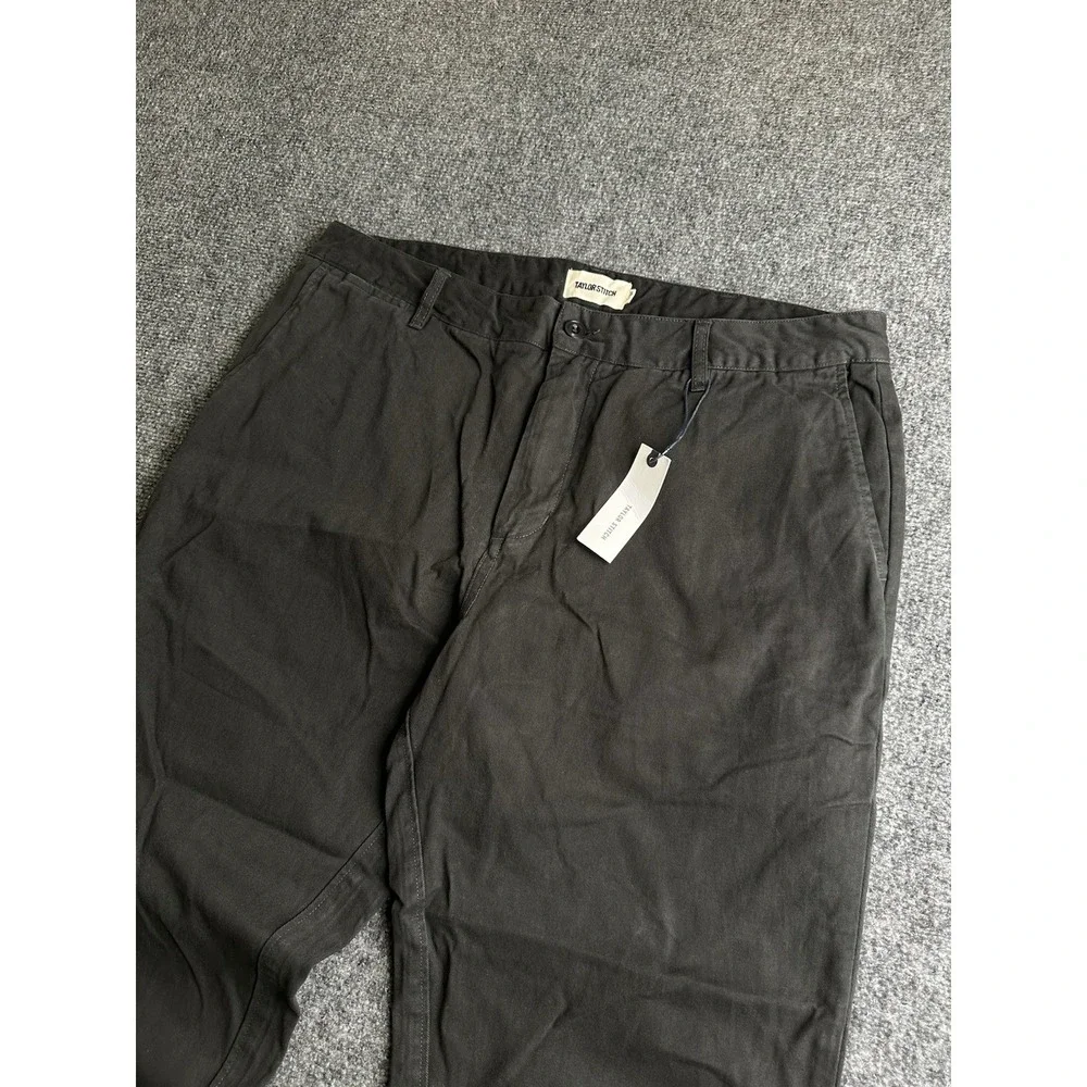 Mens Taylor Stitch Foundation Slim Organic Pants NWT Faded Black , Size 36x34